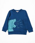 Sweaters - Teal trui met leeuwenprint BESTies