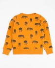 Sweats - Roestbruine sweater met wolvenprint