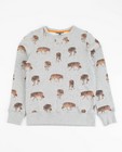 Roestbruine sweater met wolvenprint - null - JBC