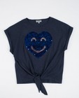 Nachtblauw T-shirt met pailletten - null - JBC