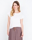 Roomwitte blouse met vlindermouwen - null - JBC