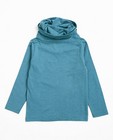 T-shirts - Blauwe longsleeve met sjaalkraag