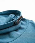T-shirts - Blauwe longsleeve met sjaalkraag