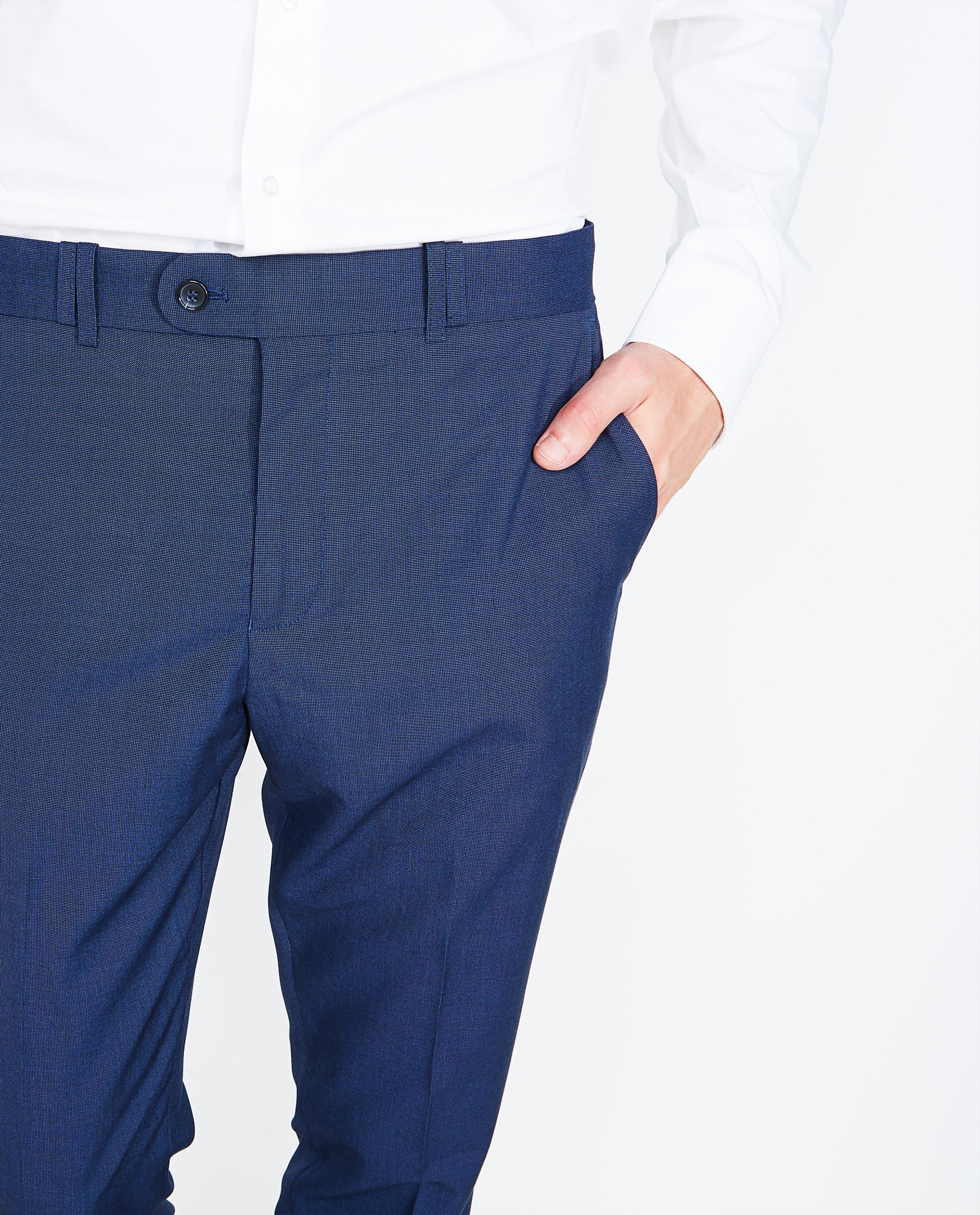 Broeken - Slim fit kostuumbroek met structuur