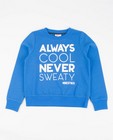 Blauwe statement sweater BESTies - null - Besties