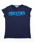 T-shirt à message - bleu nuit, BESTies - Besties