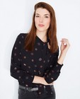 Hemden - Zwarte blouse met paisley print