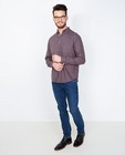 Hemden - Grijs hemd met micro ruitjesprint