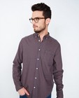Chemises - Grijs hemd met micro ruitjesprint