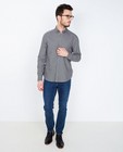 Hemden - Grijs hemd met micro ruitjesprint