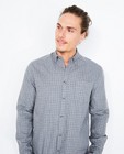 Chemises - Grijs hemd met fijn ruitenpatroon