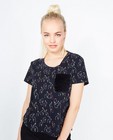 T-shirts - Zwart T-shirt met konijnenprint