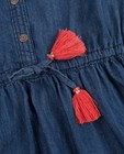 Robes - Donkerblauwe jeansjurk met kwastjes