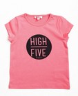 T-shirts - Wit T-shirt met roze print BESTies