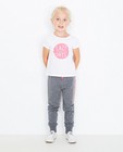 Wit T-shirt met roze print BESTies - null - Besties