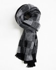 Sjaal met blokpatroon - in grijstinten - Iveo
