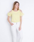 Hemden - Gele blouse met blote schouders