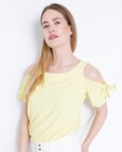 Hemden - Gele blouse met blote schouders