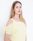 Robes - Gele jurk met blote schouders