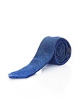 Cravate en soie bleue - avec relief - Iveo