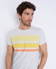 T-shirts - Lichtgrijs T-shirt met blokstrepen