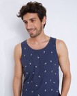 T-shirts - Donkerblauwe singlet, palmboomprint