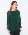 Hemden - Groene blouse Soaked in Luxury