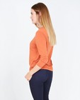 T-shirts - Oranje longsleeve Soaked in Luxury
