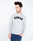 Sweaters - Lichtgrijze statement sweater
