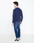 Sweaters - Donkerblauwe statement sweater