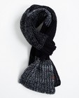 Warme gebreide sjaal - met zwart-witte blokstrepen - JBC