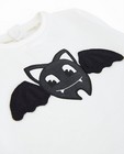 T-shirts - Roomwitte longsleeve met vleermuis