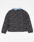 Hemden - Grijze blouse met print en kraagje