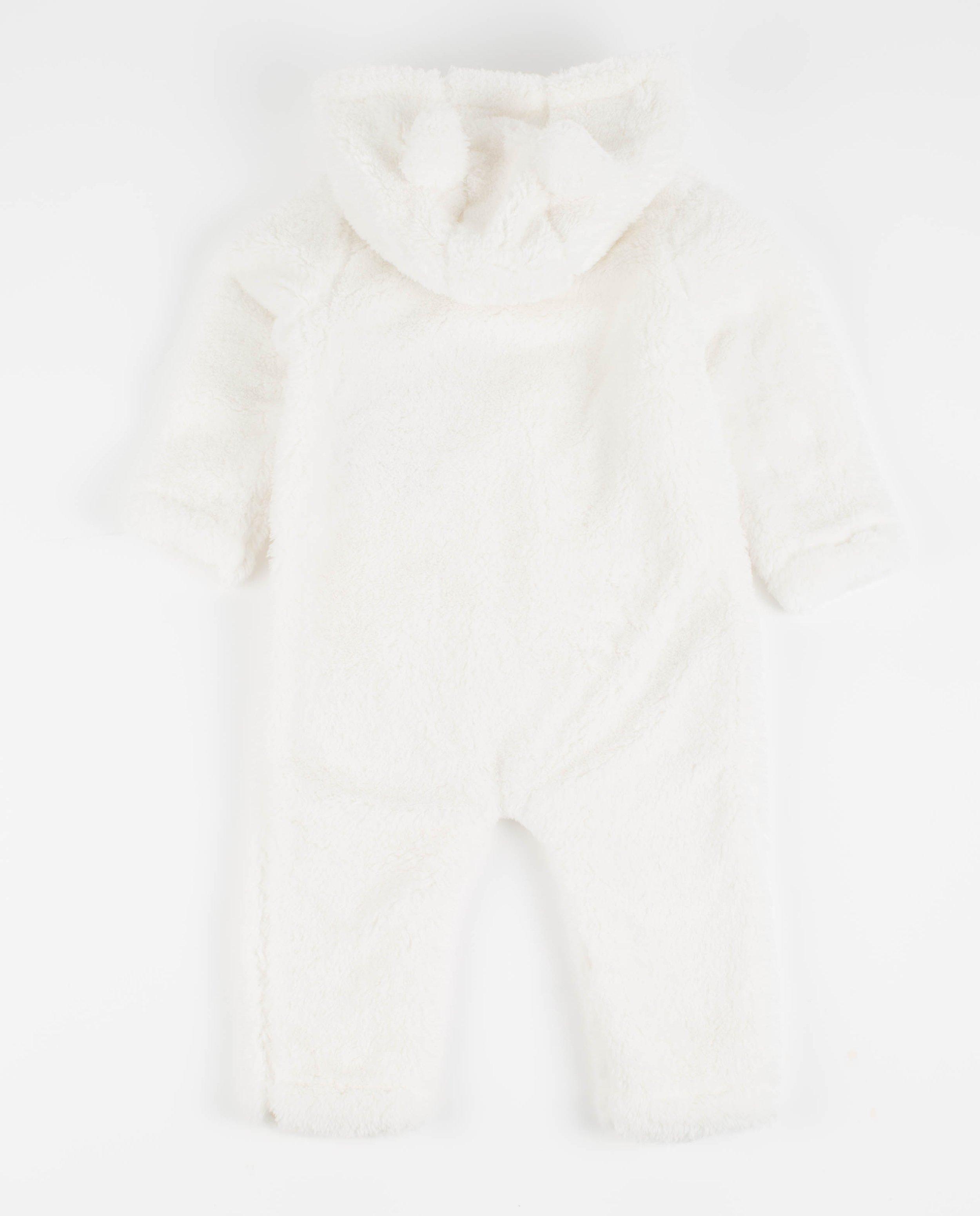 Jumpsuit - Roomwitte fluffy onesie