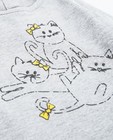 T-shirts - Gele longsleeve met kattenprint