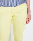 Pantalons - Lichtgele geklede broek