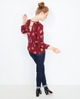 Hemden - Poederroze blouse met libellenprint
