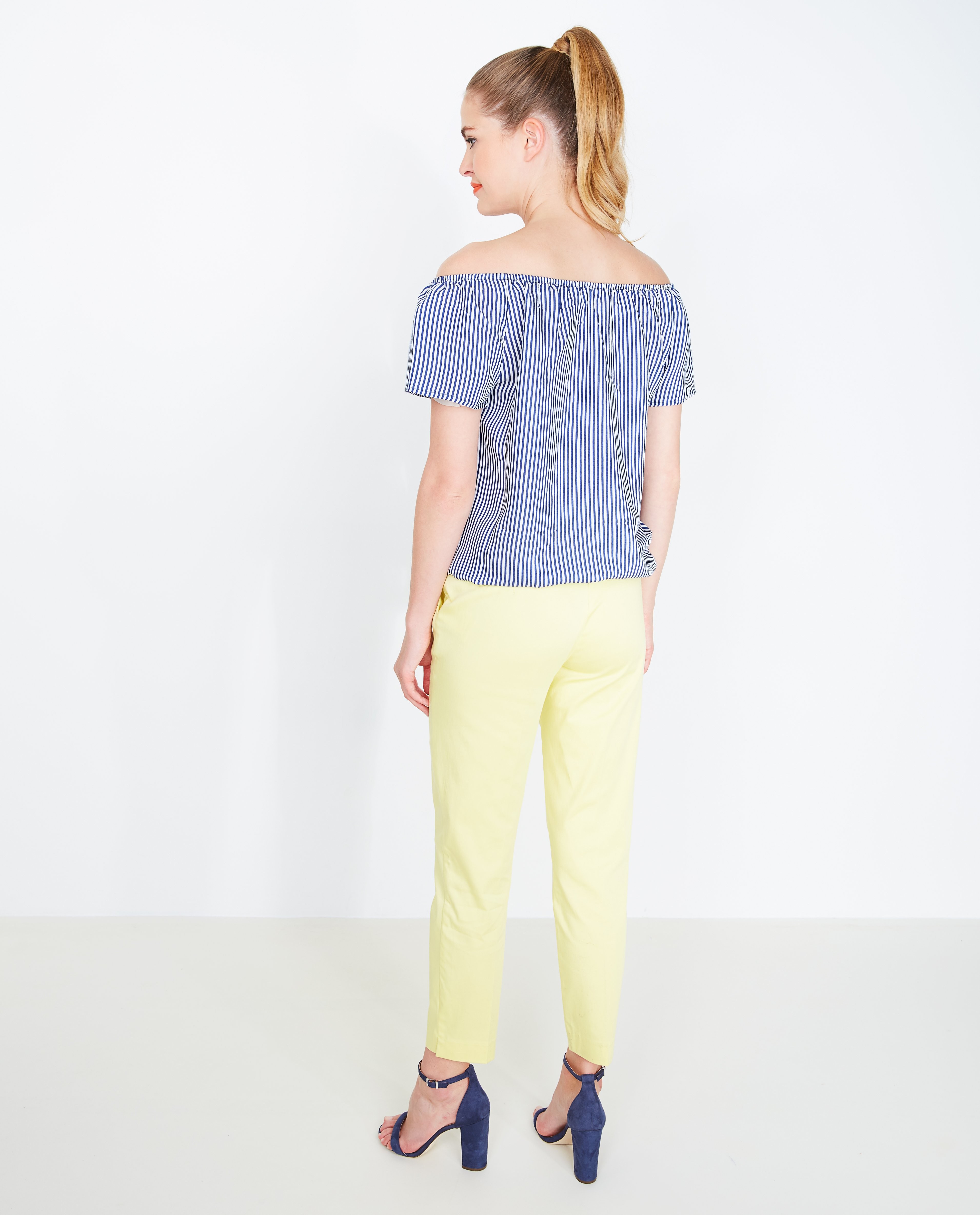 Hemden - Gestreepte blouse met ananaspatch