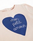 T-shirts - Donkerblauwe longsleeve met hart