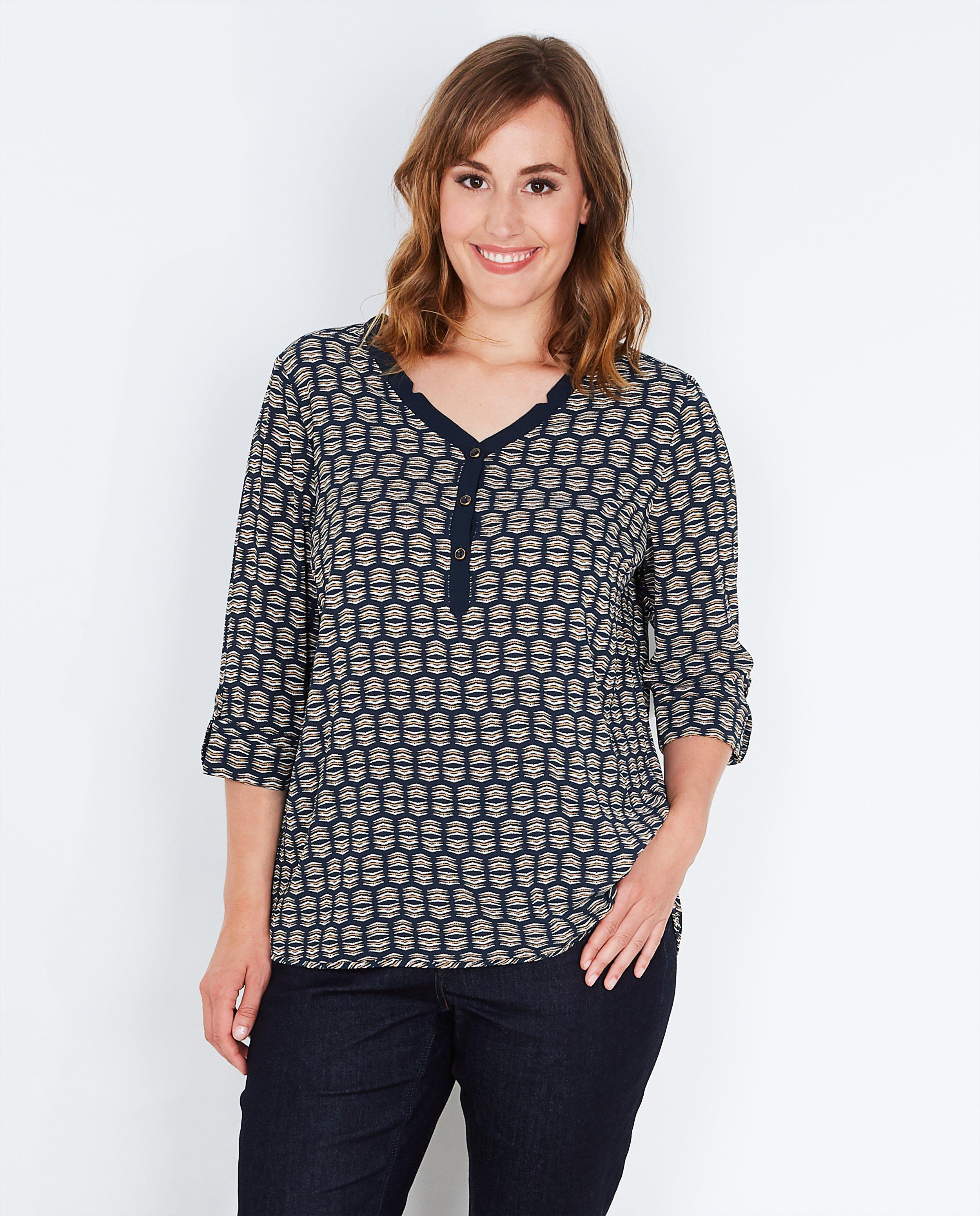 Chemises - Blouse bleu nuit avec une impression