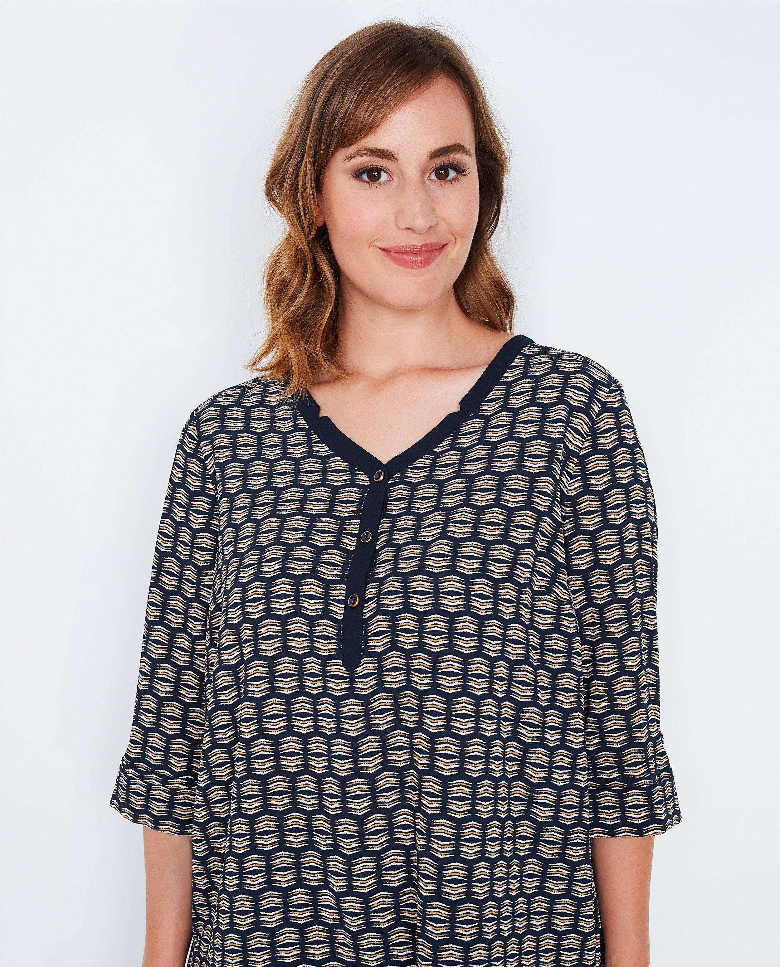 Chemises - Blouse bleu nuit avec une impression
