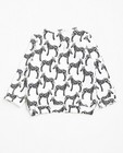 Sweaters - Roomwitte sweater met zebraprint