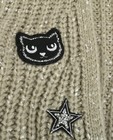Cardigan - Kaki gebreid vest met patches
