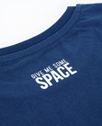 T-shirts - Donkerblauwe longsleeve met print