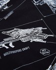 T-shirts - Zwarte longsleeve met ruimteprint
