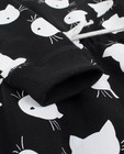 Robes - Zwarte sweatjurk met kattenprint