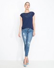 Destroyed skinny jeans met parels - null - JBC