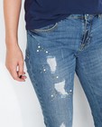 Jeans - Destroyed skinny jeans met parels