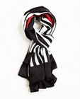 Sjaal met dessin - gestreept in zwart-wit - JBC