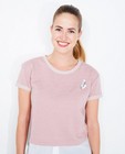 T-shirts - T-shirt rose avec un look double